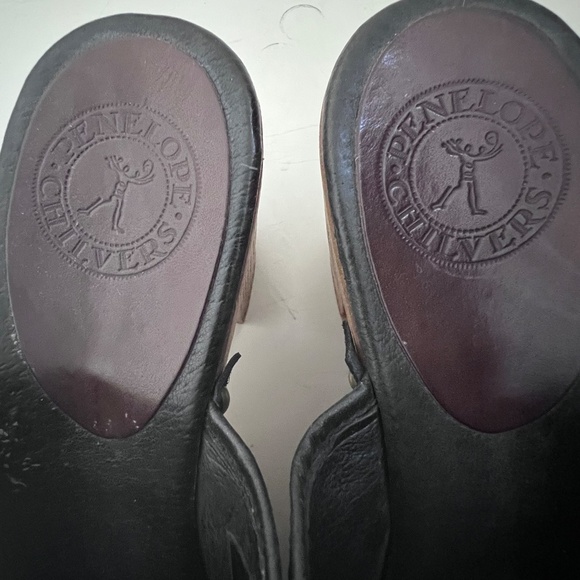 PENELOPE CHILVERS Black Suede Floral Print Mules Sz 38 - Picture 7 of 13